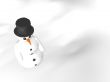 snow man over white