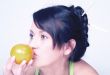 woman with orange