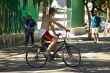 Man walking with his bicycle