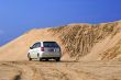 The car in sand