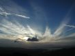 Blue sky cloud and sun