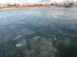Freezed ice on the lake