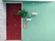 decorated front door of a house