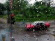 Rain drops on window