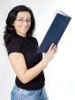 Attractive lady reading a book