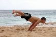 Handstand on the beach