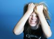 young woman has stress