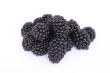blackberries on white