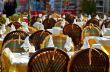 Empty outdoor restaurant