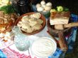Traditional Ukrainian festive dinner meals