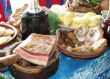 Traditional Ukrainian festive dinner meals