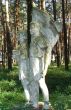Remains of soviet sculpture of pioneers