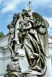 Mature marble angel figurine sculpture