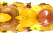 Fruit on white
