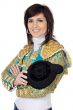 attractive woman dressed toreador