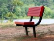 Red Bench at Lake