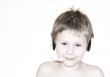 child with headphone