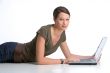young woman with laptop