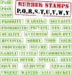 Rubber stamps collection PQ...WY