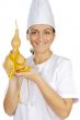 happy attractive cook woman