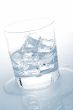 Mineral water with ice cubes