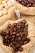 Burlap sack with coffee