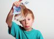 child with money