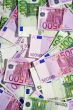 Various Euro Banknotes - Top View