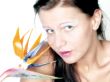 woman with flower