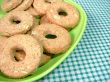 Oatmeal cookies on green plate