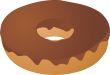 Chocolate icing covered donut
