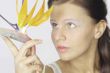 woman with a flower