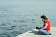 On sea embankment