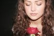 woman with rose