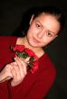 woman with flowers