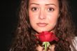 woman with rose