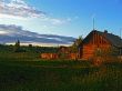 Evening in russian village