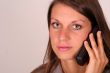 woman with a phone