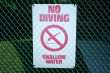 No Diving sign