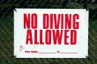 No Diving sign