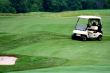Golf cart on golf course