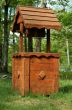 Wooden wishing well