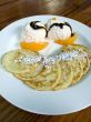 mini pancakes and ice-cream