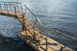 Rusty metal ladder