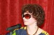 Woman with a microphone