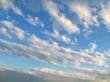 dark blue and cloudy sky