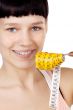 attractive girl with tape measure