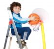 adorable child playing the basketball