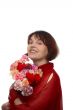 Woman with flowers