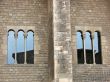Ancient window of a cathedral . Barcelona